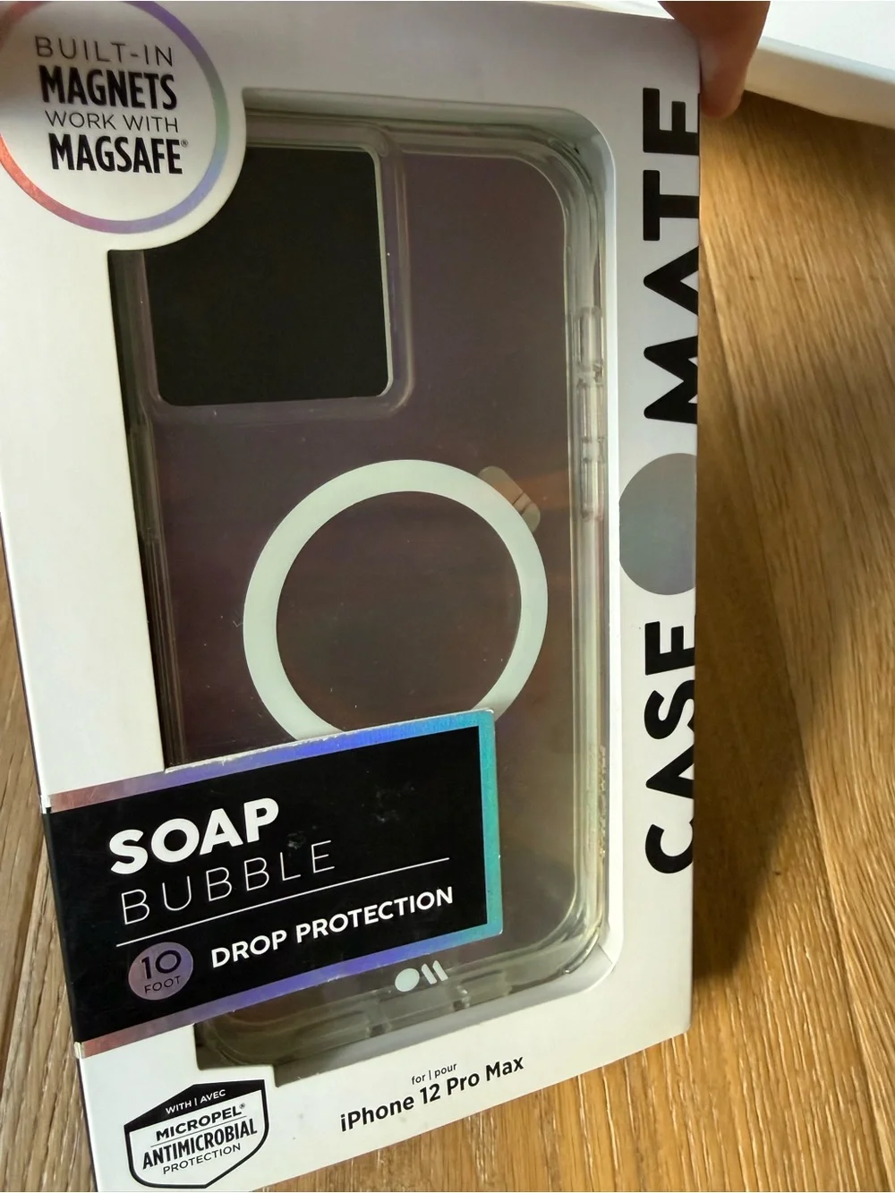 New Case-mate Soap Bubble iPhone 12 Pro Max Case Iridescent Pink Purple Unique